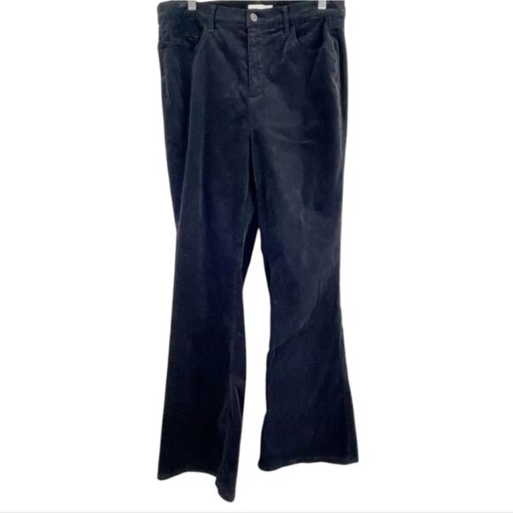 Loft Modern Bootcut Black Velvet Chic Black Flare Pants Size 10 P Petite - Picture 4 of 12